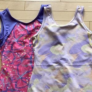 2 Gymnastics Leotards Unitard 14 XL